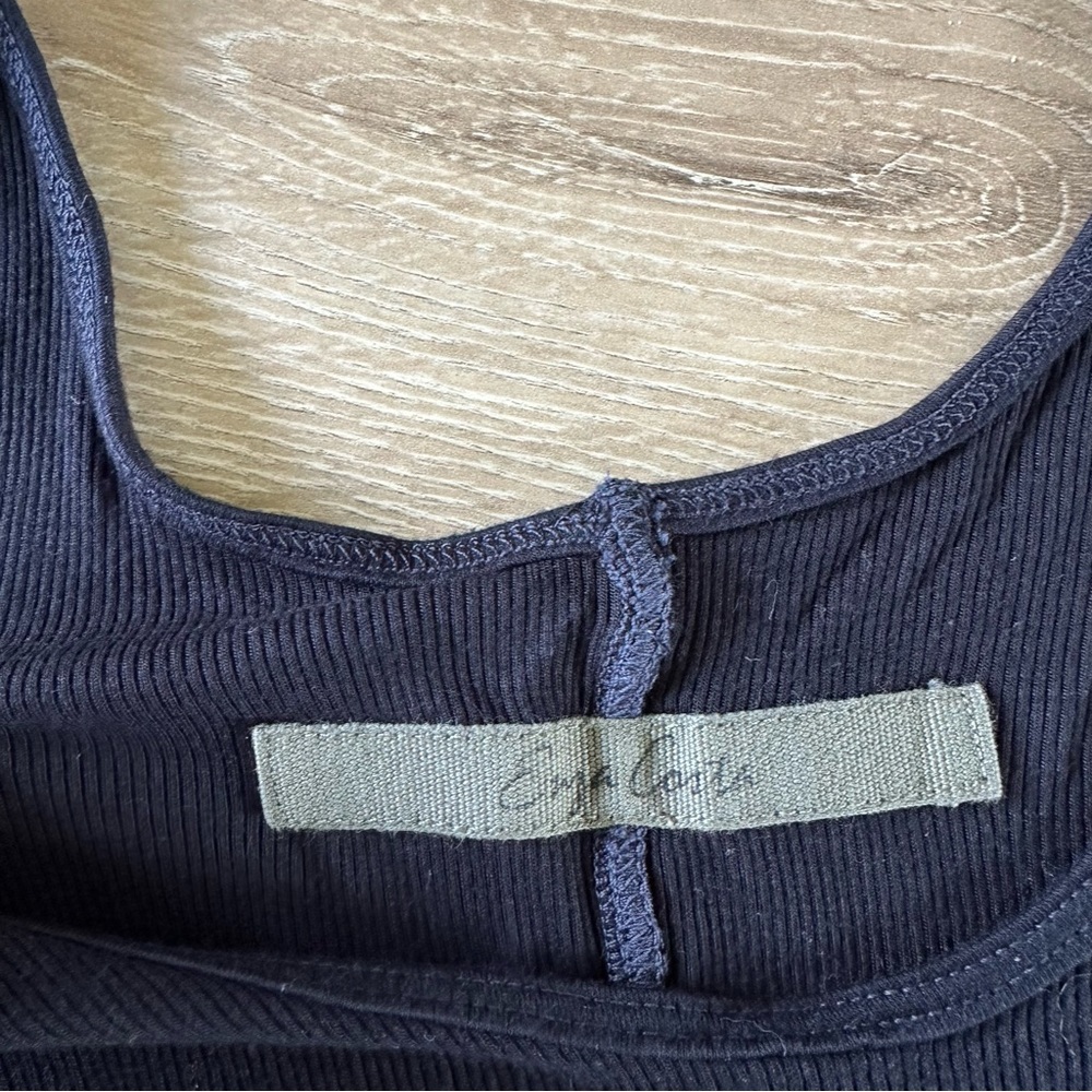 Enza Costa Silk Knit Tank Midi Dress In Black S - Picture 7 of 7